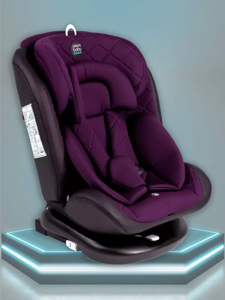 Автокресло детское AMAROBABY Brilliant ISOFIX класс D, группа 0+/1/2/3, (фиолетовый)