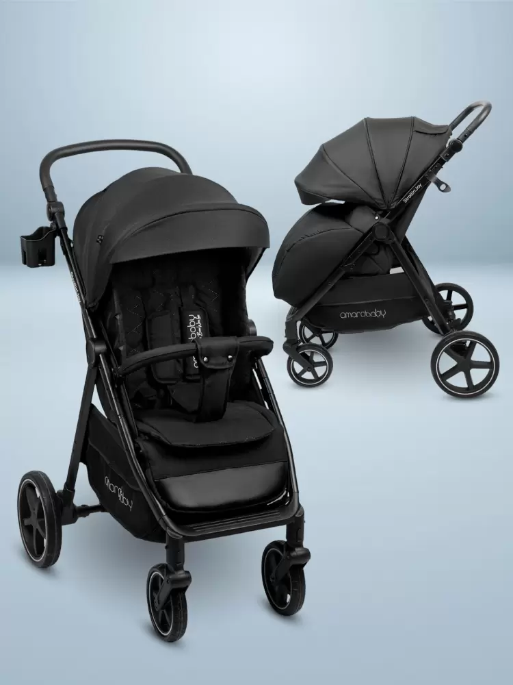 Коляска прогулочная Amarobaby, Strollin'Joy, чёрный