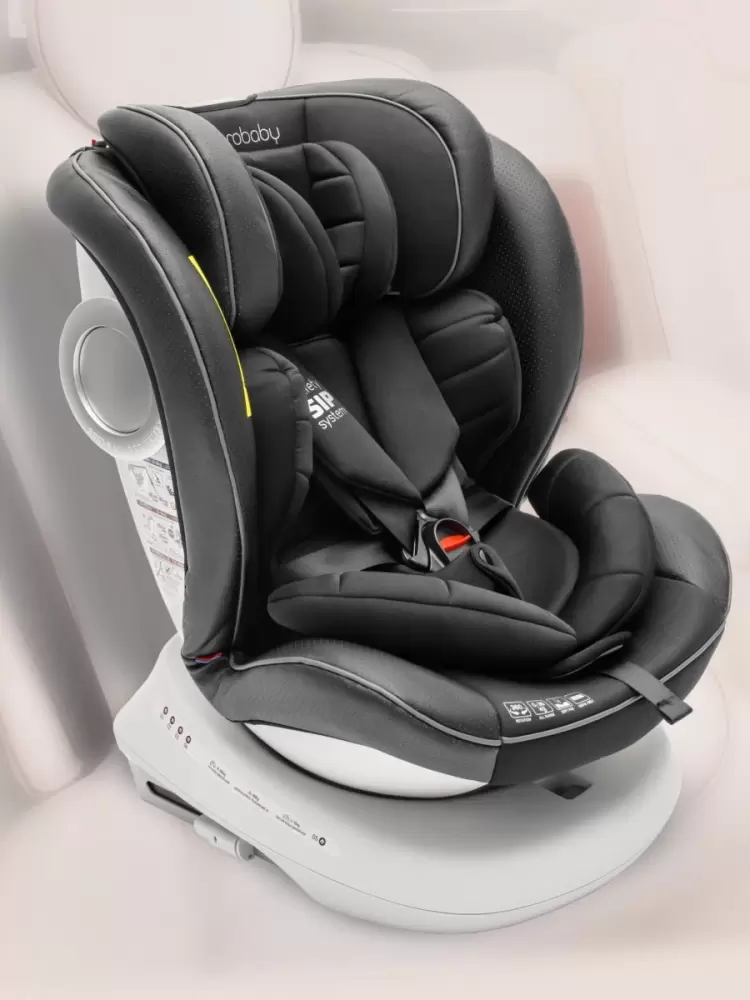 Автокресло детское AMAROBABY CHAMPION, Isofix класс D, группа 0+/1/2/3, (черный)