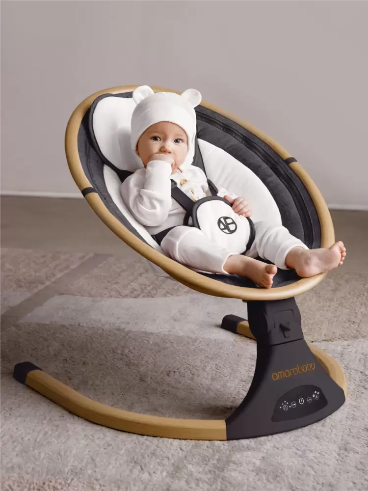 Качели электронные детские AMAROBABY ERGO SWING, чёрный
