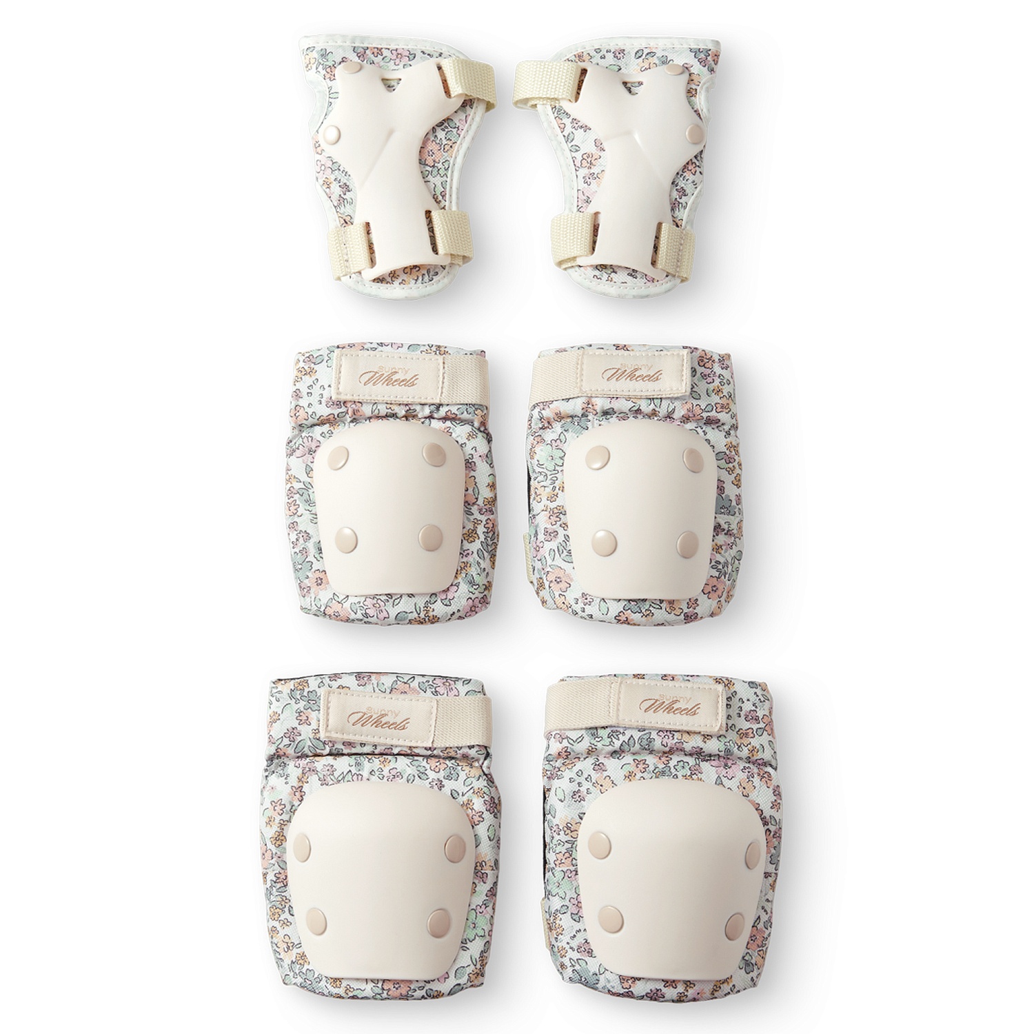 Happy Baby Раздвижные роликовые коньки детские SUNNY WHEELS, beige, M (30-33)