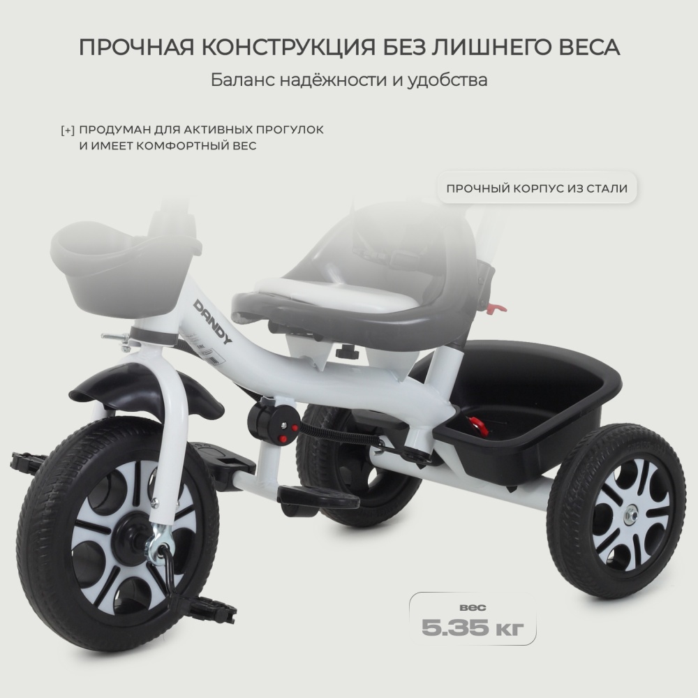 Детский трехколесный велосипед RANT basic RB252 "DANDY" (White)