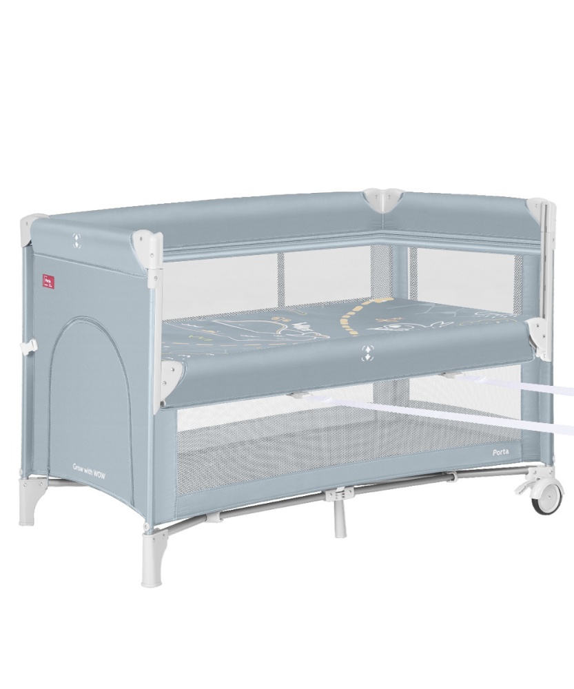 Carrello Детская кровать манеж CARRELLO CRL-18103 Porta   Ash Grey