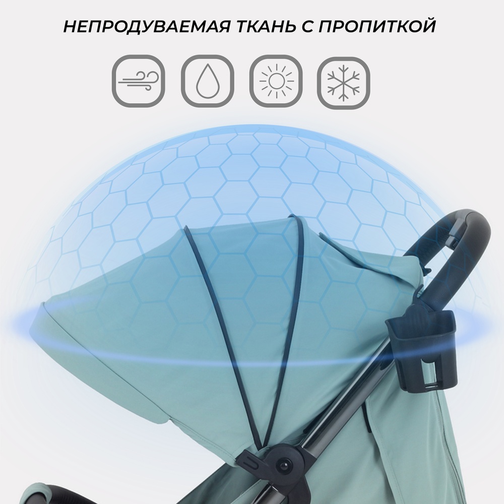 Коляска детская RANT "PIXEL" RA401 Sage Green