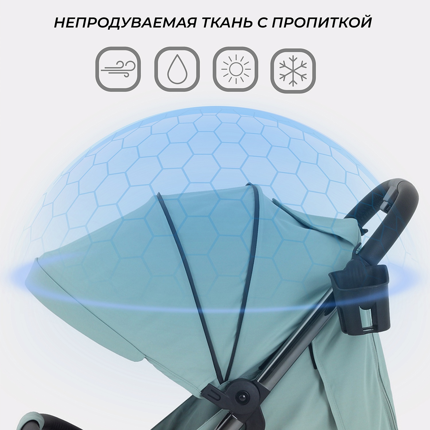 Коляска детская RANT "PIXEL" RA401 Sage Green