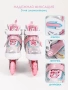 Ролики Amarobaby Unicorn раздвижные со светящимися колесами, розовые, размер 30-33