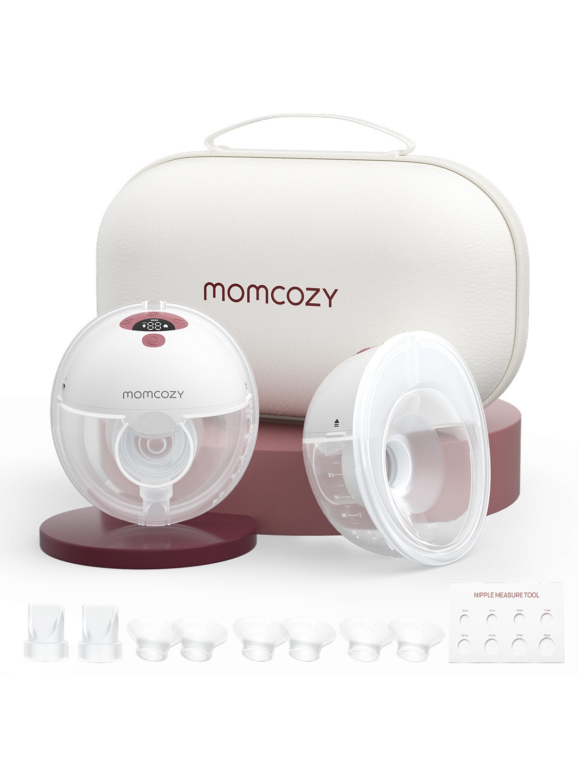 Momcozy Беспроводной портативный электрический молокоотсос M5, цвет уютный красный, 2 шт. 