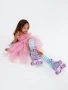 Ролики Amarobaby Disco раздвижные со светящимися колесами, фиолетовый, размер 26-29