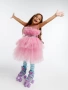 Ролики Amarobaby Disco раздвижные со светящимися колесами, фиолетовый, размер 26-29