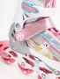 Ролики Amarobaby Unicorn раздвижные со светящимися колесами, розовые, размер 30-33
