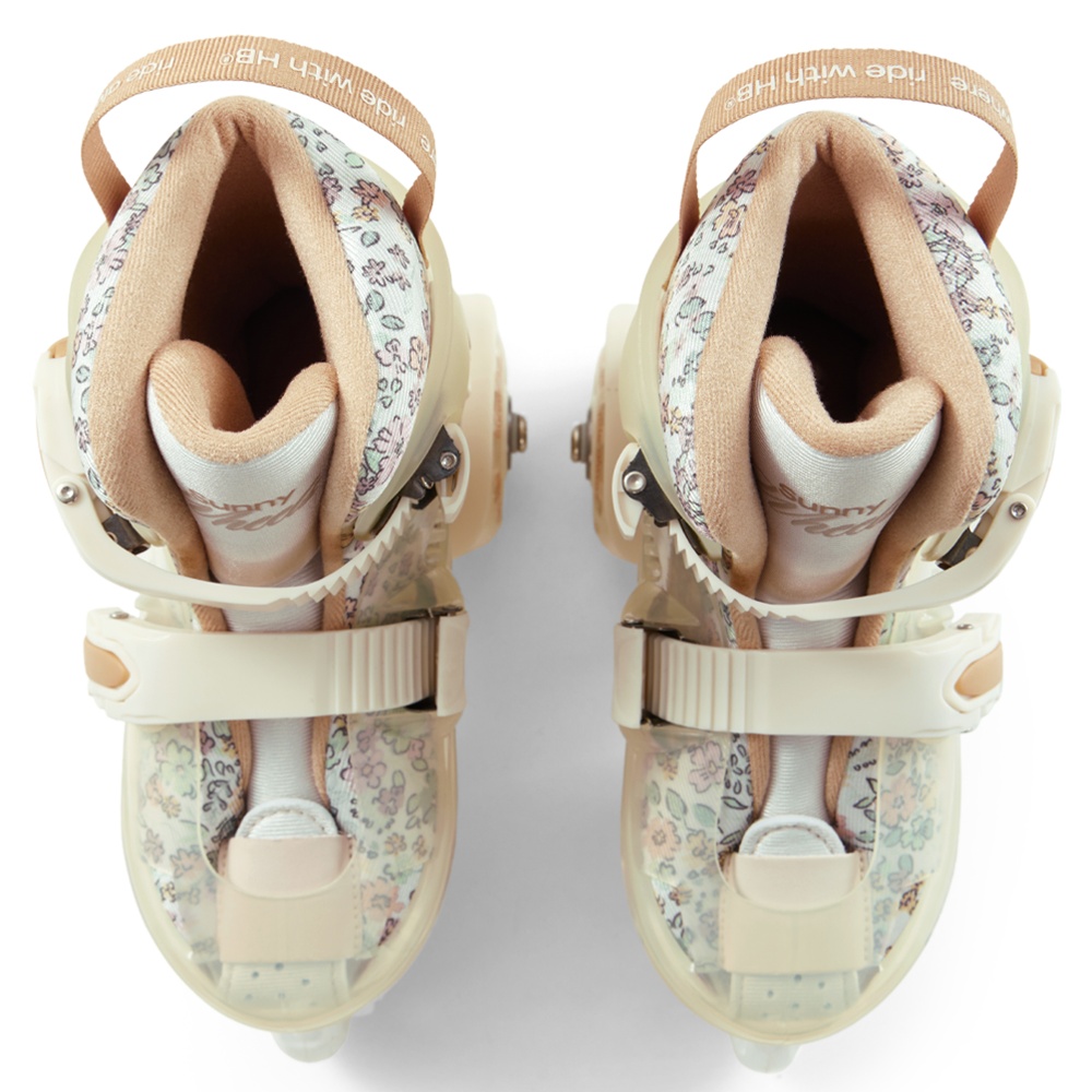 Happy Baby Раздвижные роликовые коньки детские SUNNY WHEELS, beige, M (30-33)