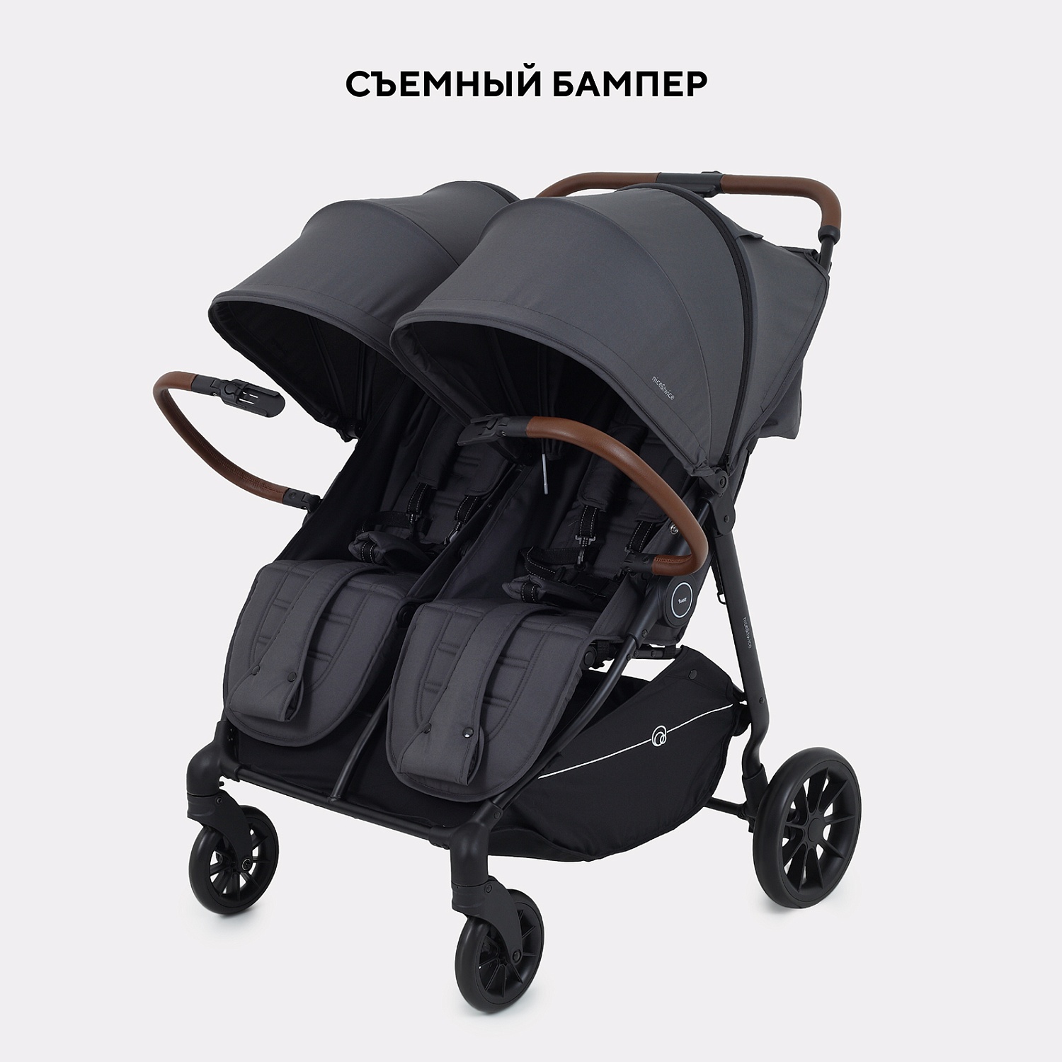 Коляска детская для близнецов RANT "Twinny" RA151 Graphite (2025)
