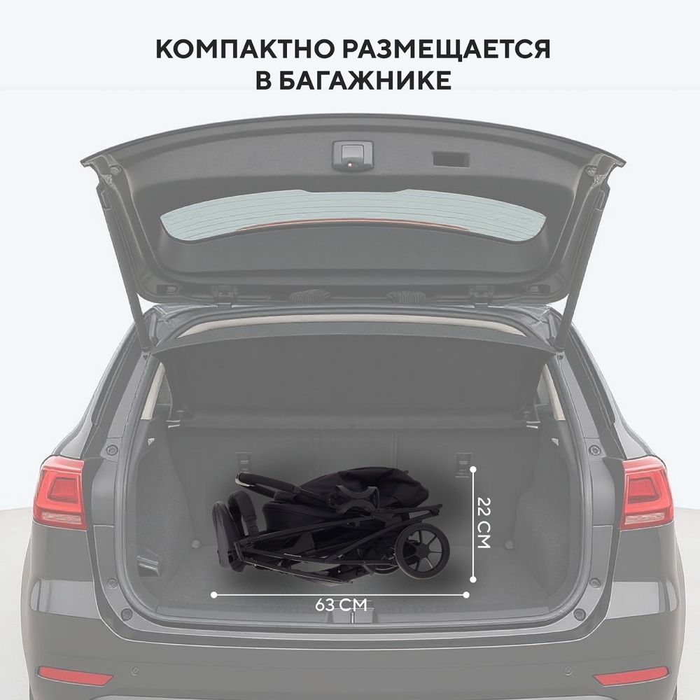 Коляска детская RANT "LARGO" RA054 Onyx Black 2024