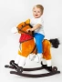 (С) Каталка-качалка Лошадка AMAROBABY (West), с колесами, коричневый, 69.5x28.5x74 см