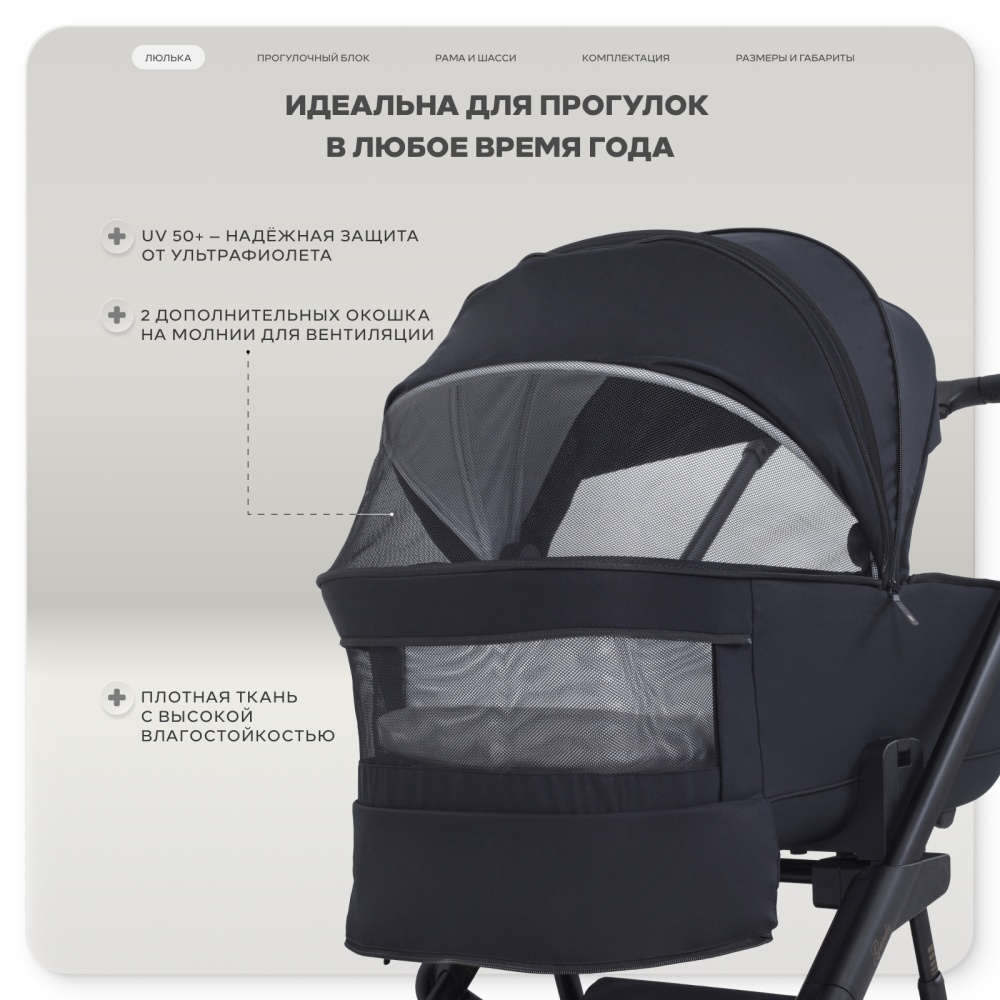 Коляска детская RANT "GARDA" (2в1) RA114 Black