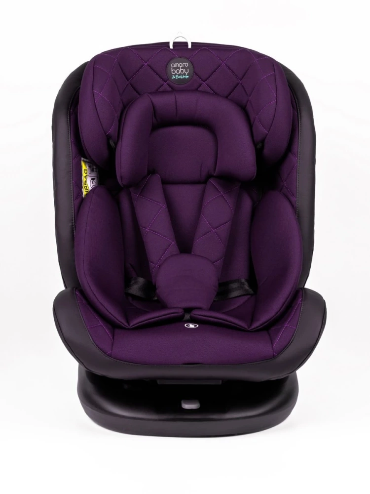 Автокресло детское AMAROBABY Brilliant ISOFIX класс D, группа 0+/1/2/3, (фиолетовый)