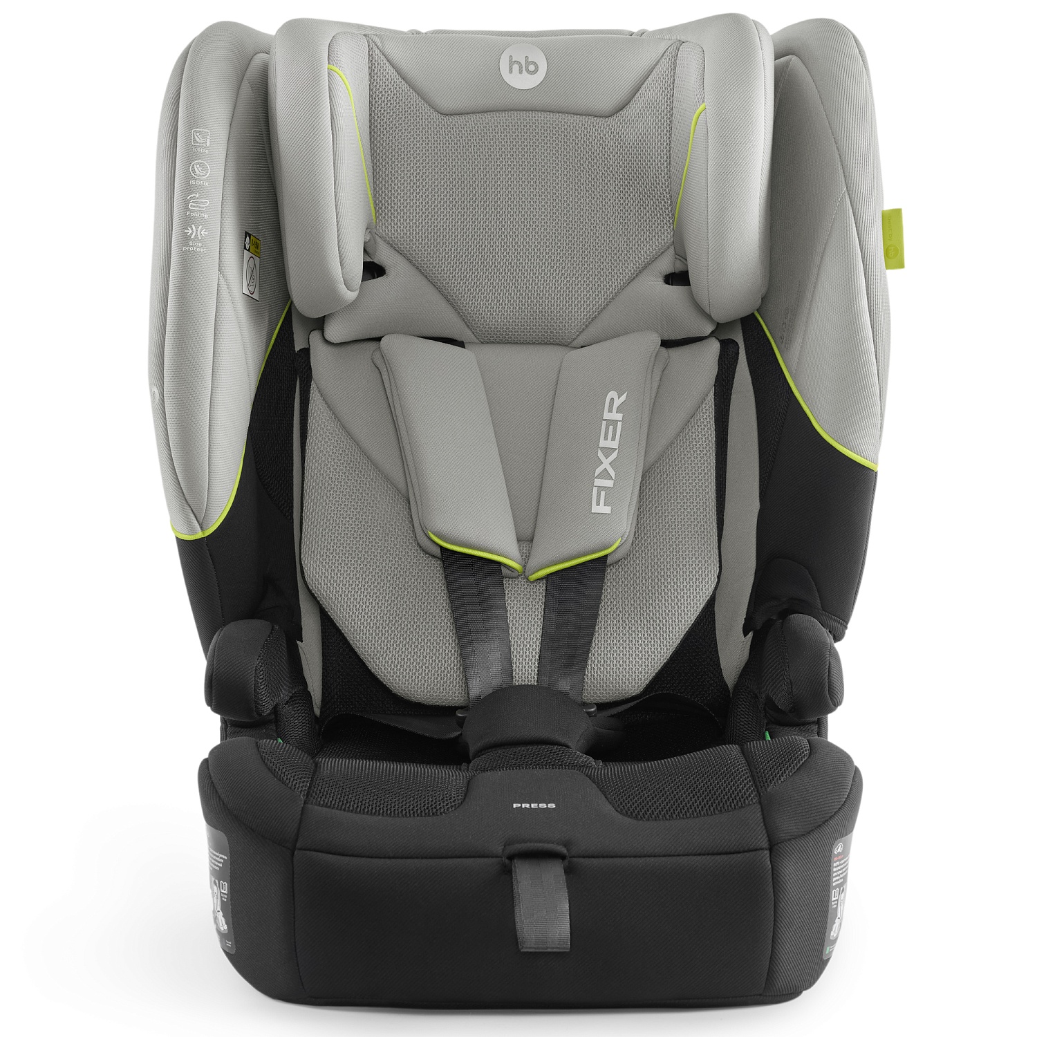 Happy Baby Автокресло FIXER, steel grey