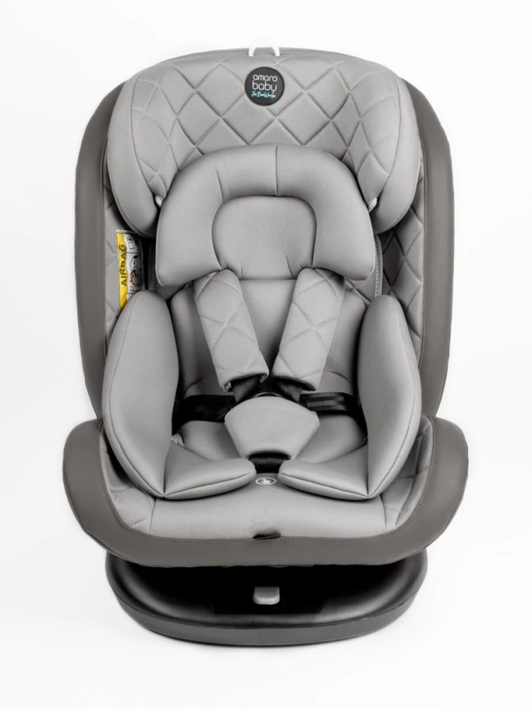 Автокресло детское AMAROBABY Brilliant ISOFIX класс D, группа 0+/1/2/3, (серый)