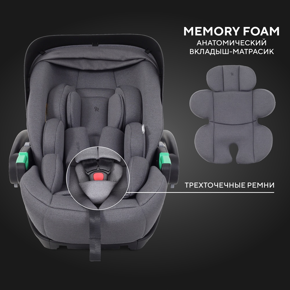 Автокресло RANT KBH602 "EVOMAX" Grey (40-87см)