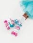 Ролики Amarobaby Disco раздвижные со светящимися колесами, розовые, размер 34-37