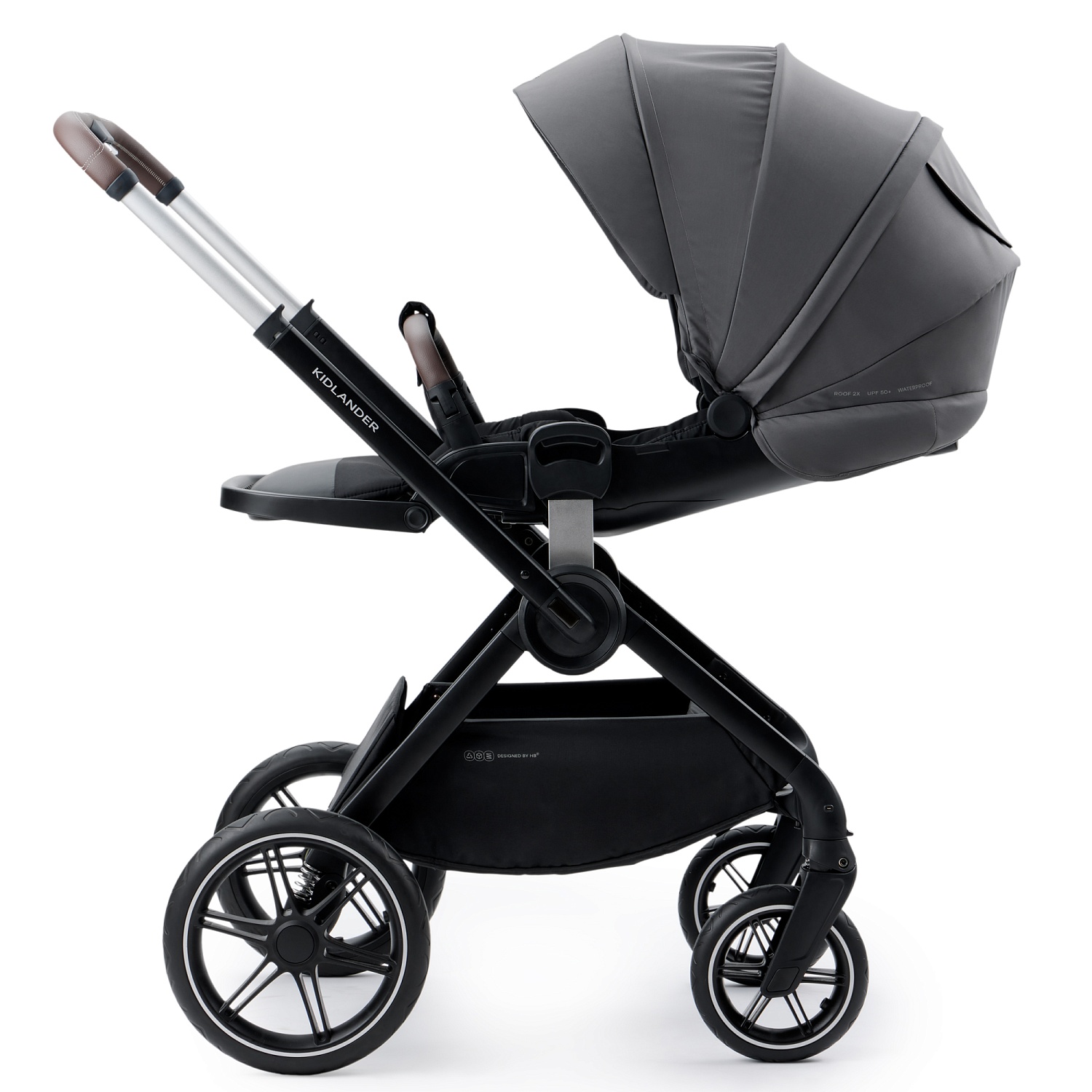 Happy Baby Коляска 2 в 1 KIDLANDER, dark grey