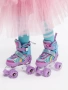 Ролики Amarobaby Disco раздвижные со светящимися колесами, фиолетовый, размер 26-29