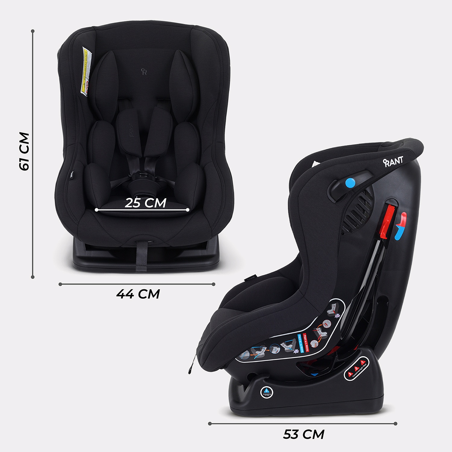 Автокресло RANT LB-777 "Pilot" (Black) группа 0-1 (0-18 кг)