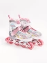 Ролики Amarobaby Unicorn раздвижные со светящимися колесами, розовые, размер 30-33
