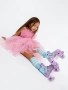 Ролики Amarobaby Disco раздвижные со светящимися колесами, фиолетовый, размер 26-29