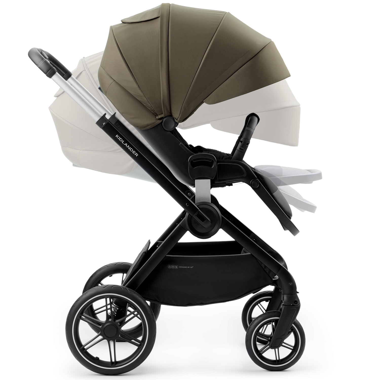 Happy Baby Коляска 2 в 1 KIDLANDER, dark olive