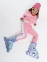 Ролики Amarobaby Rainbow раздвижные со светящимися колесами,мятный , размер 30-33