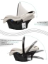 Автокресло детское AMAROBABY Baby comfort, группа 0+, (светло-бежевый)