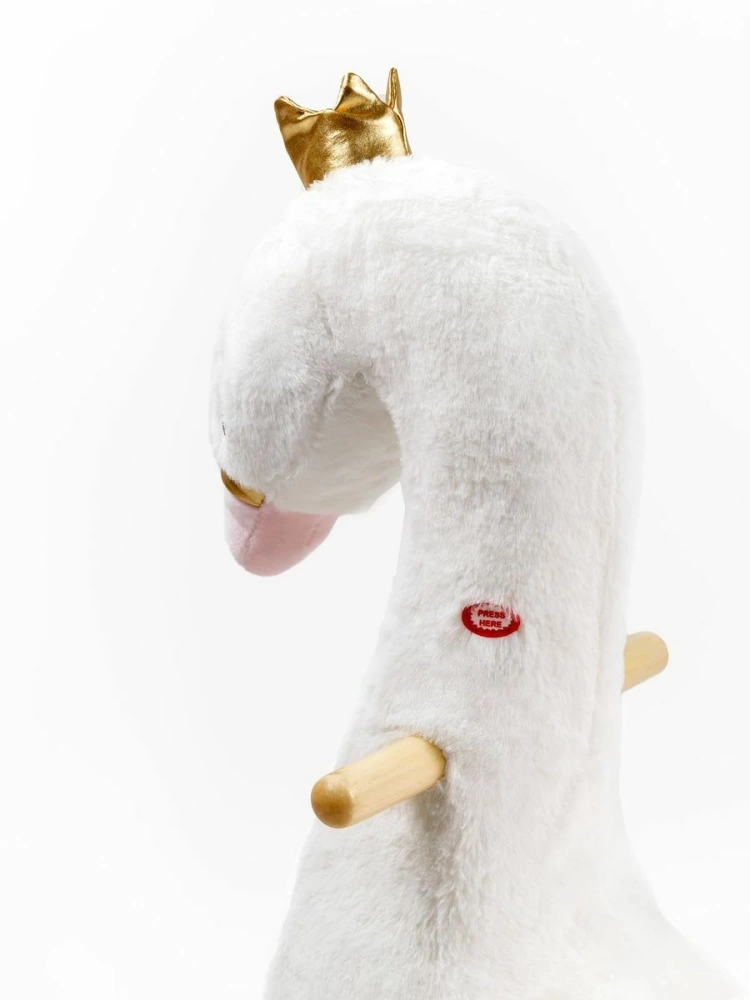 (С) Качалка Лебедь AMAROBABY (Swan), белый, 59х35х66 см.