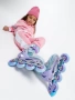 Ролики Amarobaby Rainbow раздвижные со светящимися колесами,мятный , размер 30-33