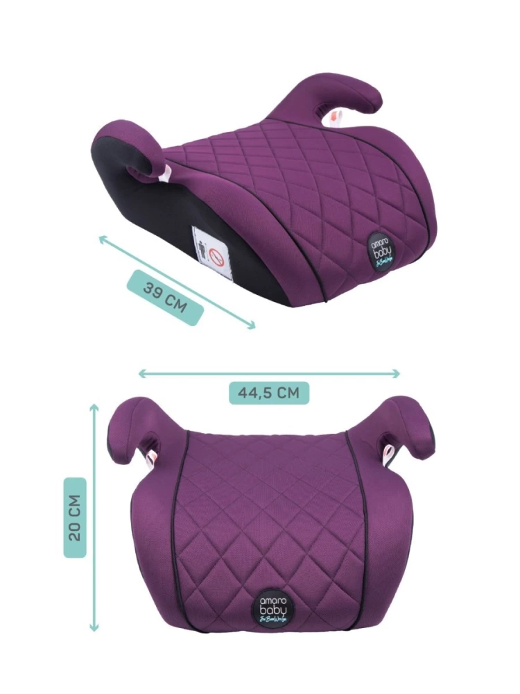 Автокресло детское (бустер) AMAROBABY Easy way, группа III, (фиолетовый)