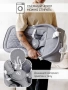 Качели электронные детские AMAROBABY HAPPY SWING, серый