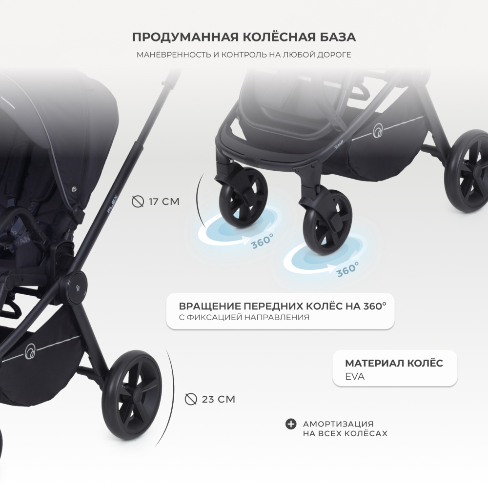 Коляска детская RANT "FLEX" RA078 Black