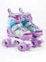Ролики Amarobaby Disco раздвижные со светящимися колесами, фиолетовый, размер 26-29