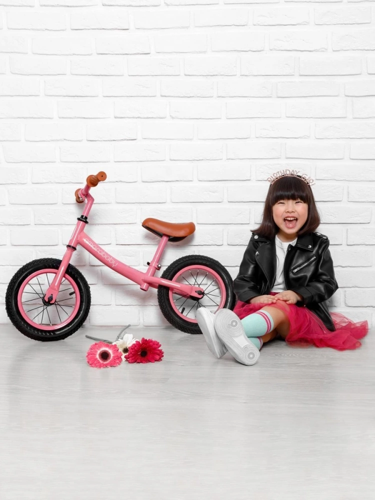 (С) Беговел двухколесный AMAROBABY ROAD RACER, розовый