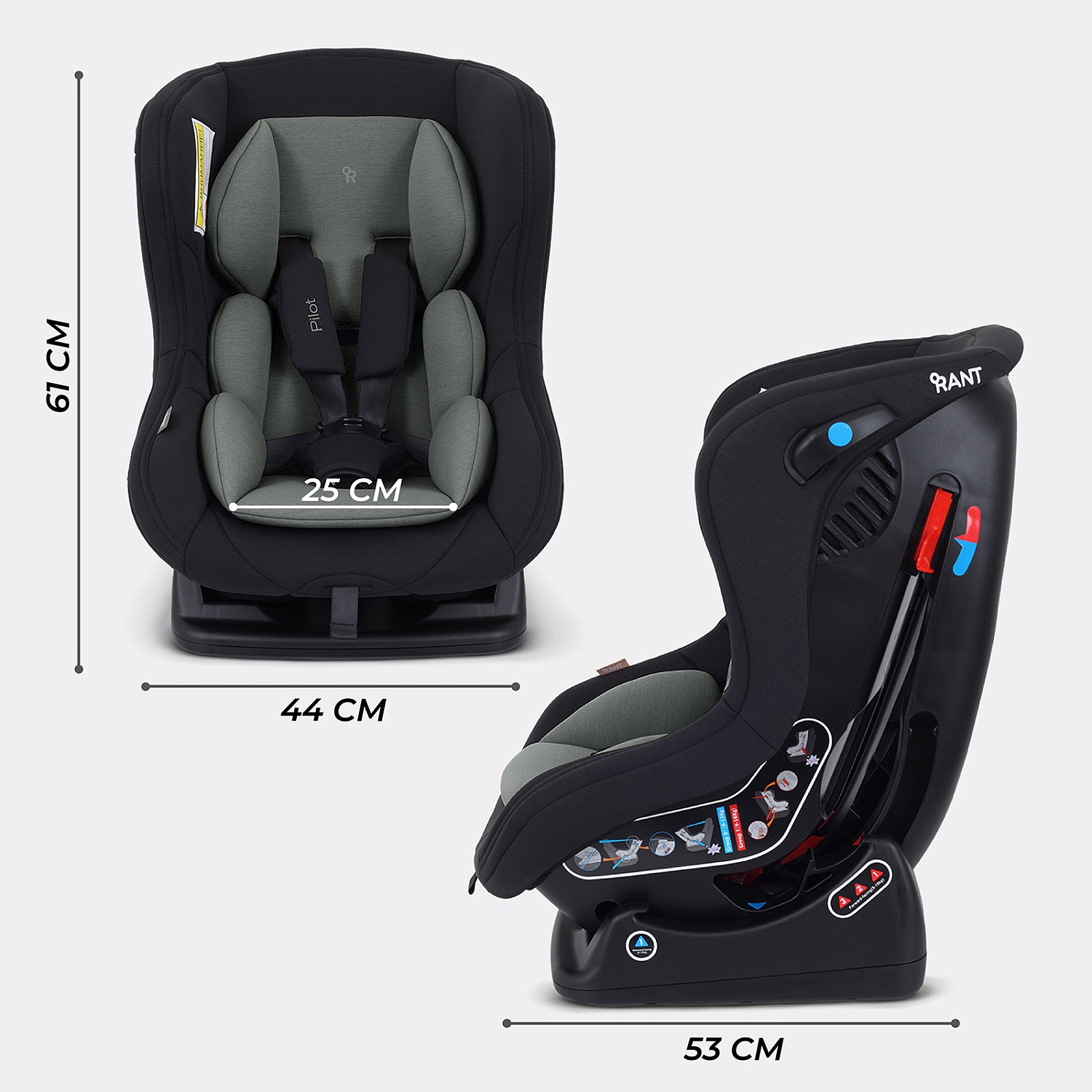 Автокресло RANT LB-777 "Pilot" (Green) группа 0-1 (0-18 кг)