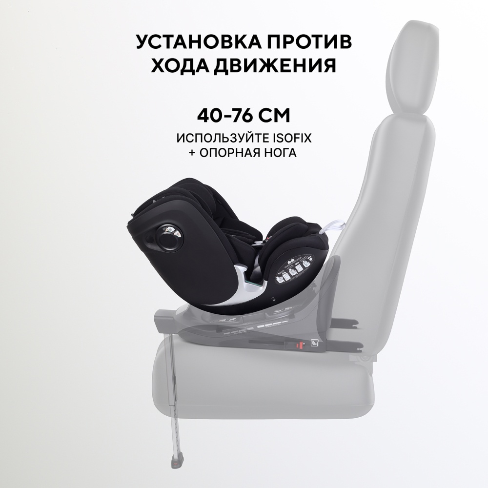 Автокресло RANT AY969 "ASTER MAX" Black (40-125см) (без базы)