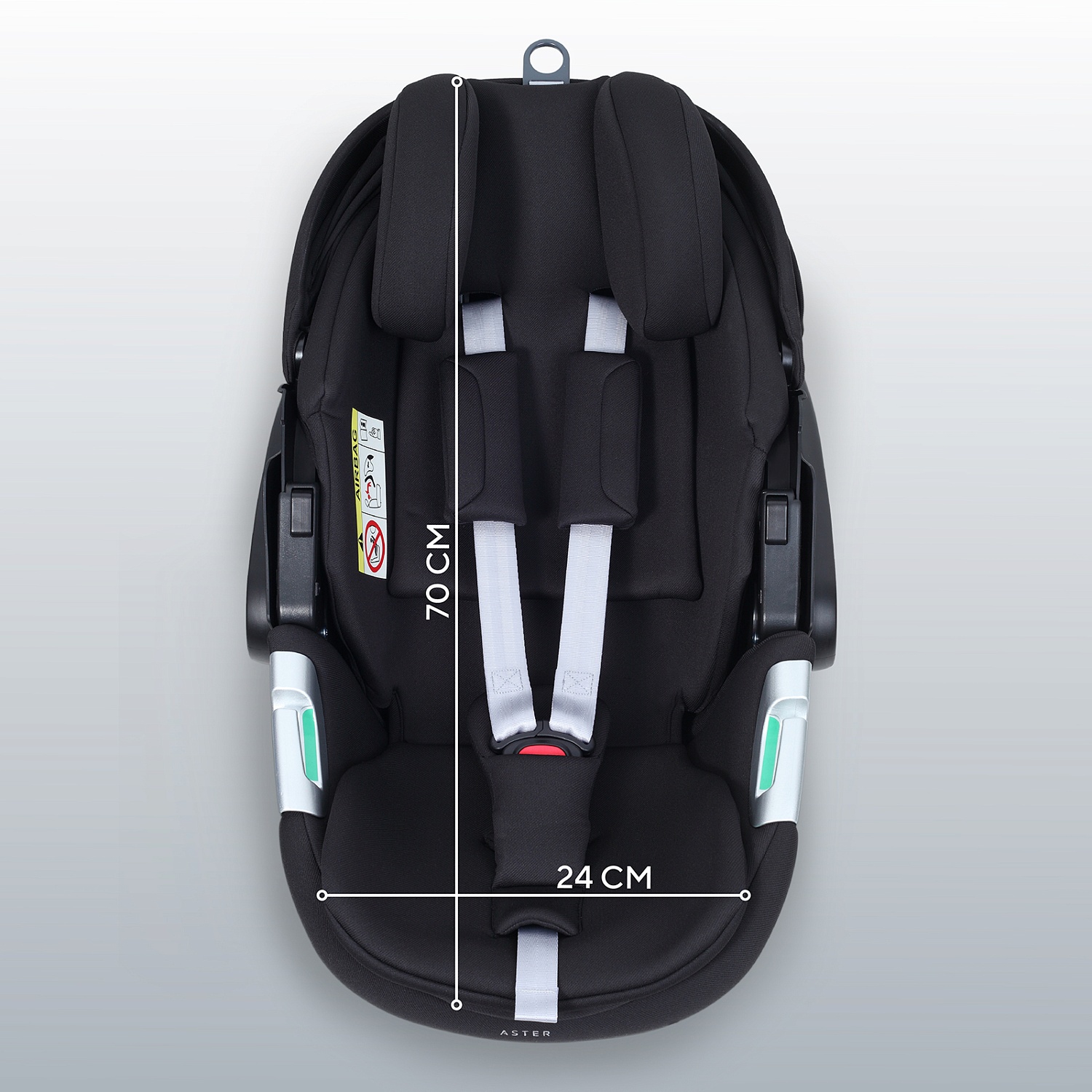 Автокресло RANT AY378 "ASTER zero" Black (40-87см)