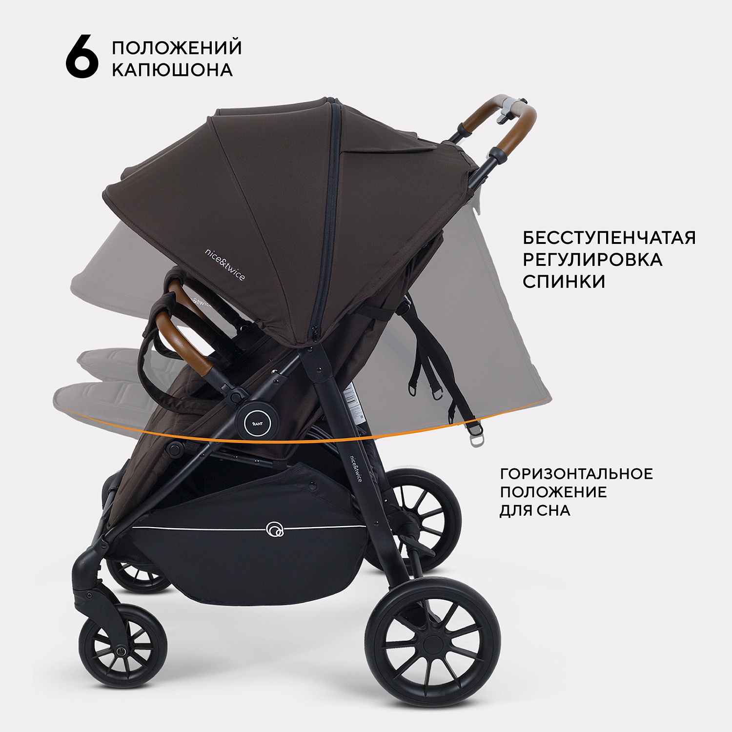 Коляска детская для близнецов RANT "Twinny" RA151 Chocolate