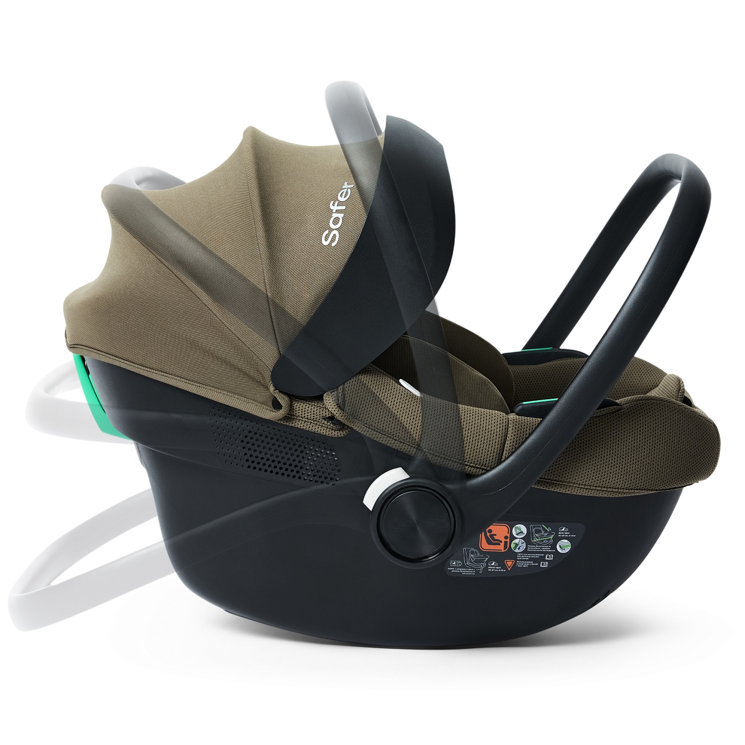 Happy Baby Автокресло SAFER, dark olive