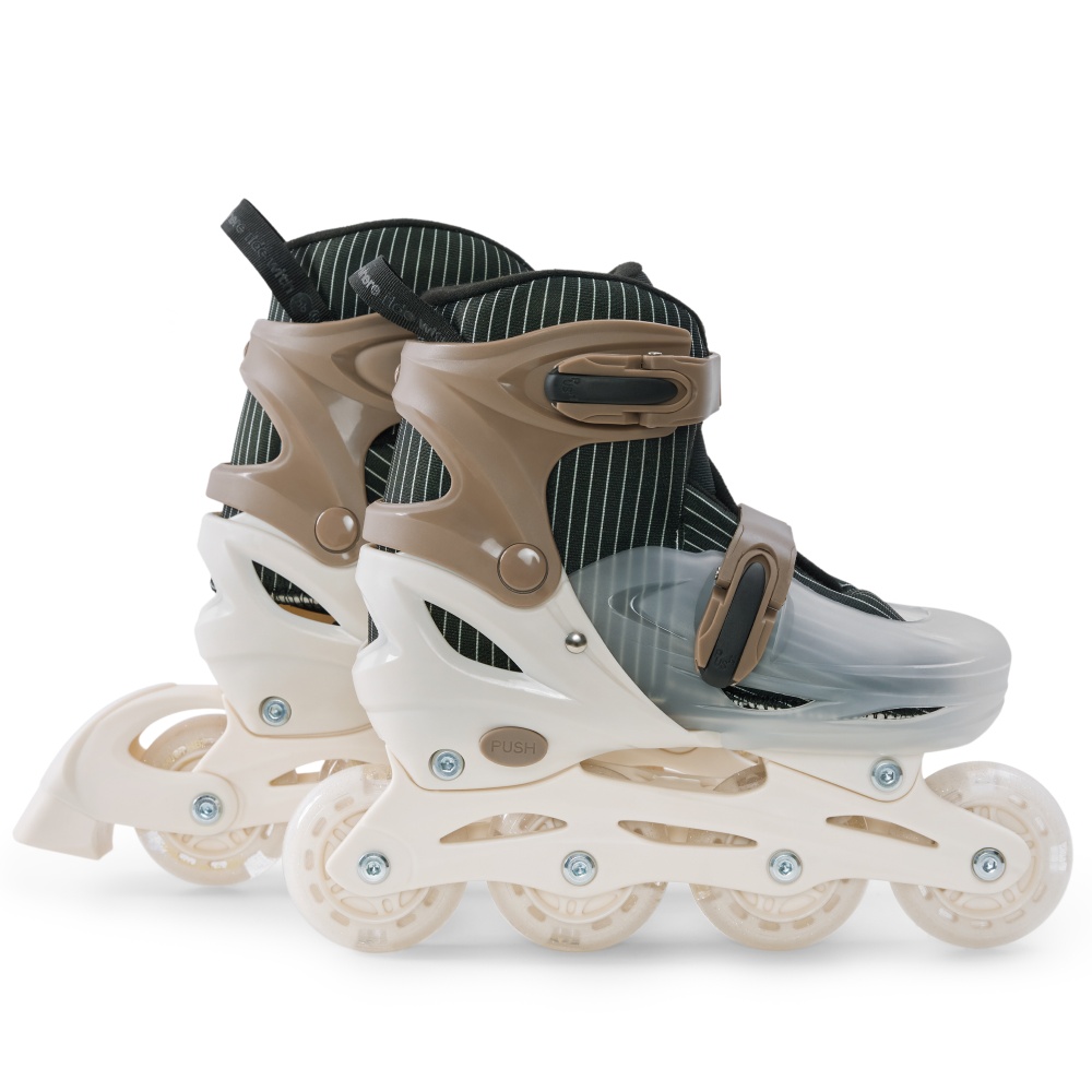 Happy Baby Ролики-коньки 3в1 детские SKROLLS, brown, size M