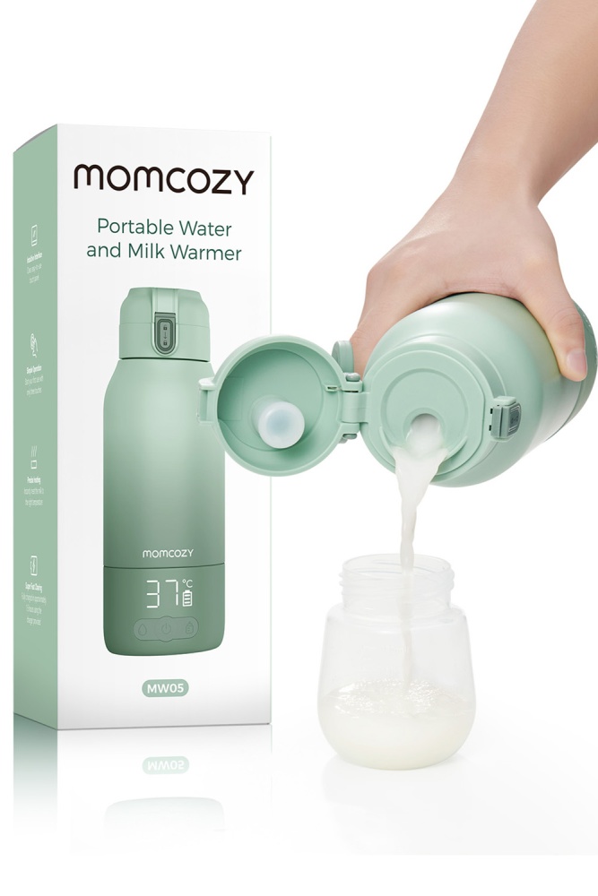Momcozy Портативный подогреватель для молока и воды MW05, цвет зеленый 