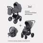 Коляска детская RANT "FLEX PRO" (3в1) RA075 Grey