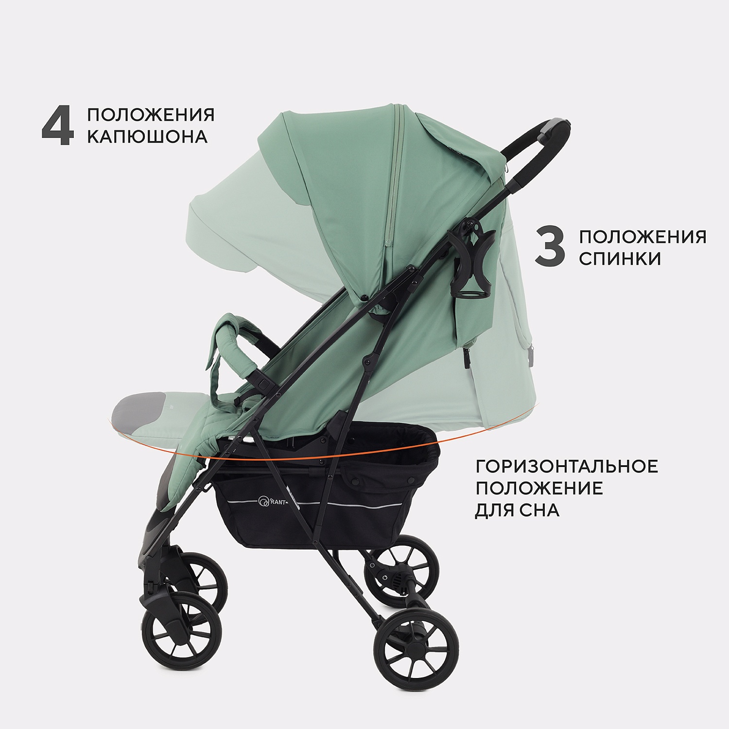 Коляска детская RANT "LARGO" RA054 Forest Green 2024