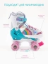 Ролики Amarobaby Disco раздвижные со светящимися колесами, розовые, размер 26-29