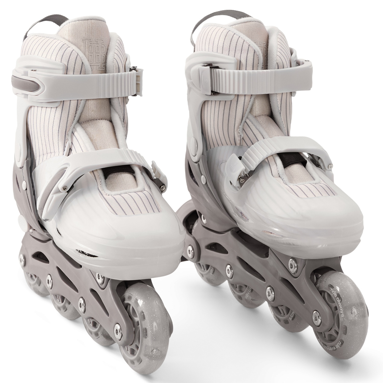 Happy Baby Ролики-коньки 3в1 детские SKROLLS, milky, size S